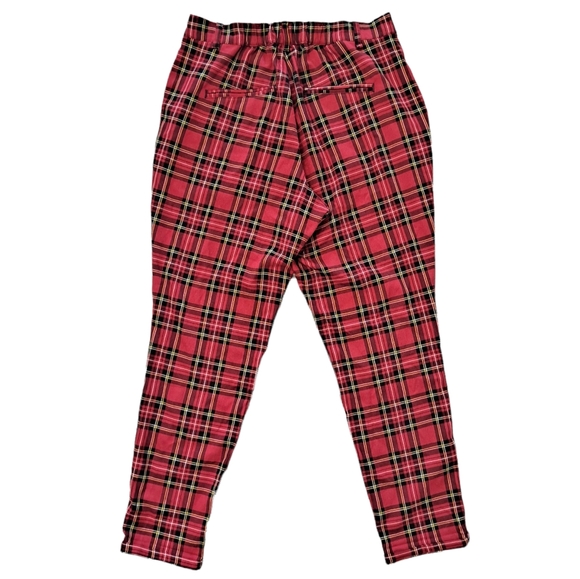 Hot Topic red plaid high rise pants - Picture 5 of 15
